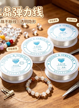 透明水晶鱼线弹力佛珠手链线