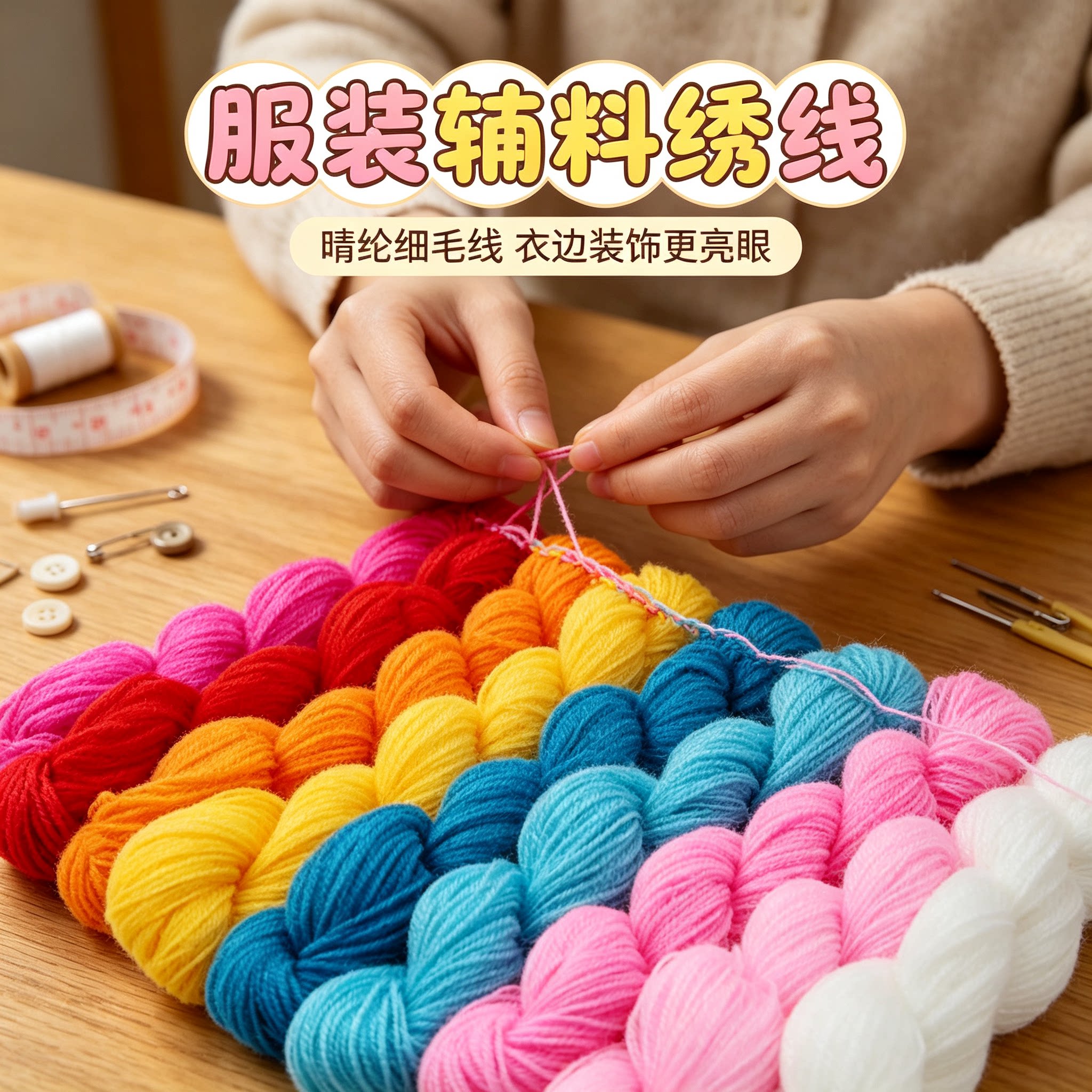 开司米细毛线腈纶线膨体纱晴纶线戳戳乐绣花线玩偶线割绒鞋垫绣线