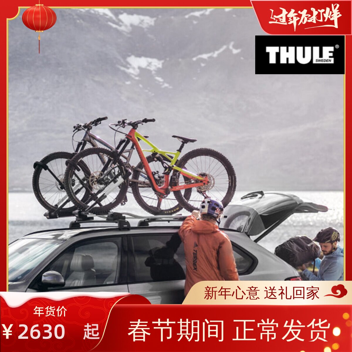 拓乐THULE车顶自行车架汽车单车架车载车顶架固定架支架UPRIDE599