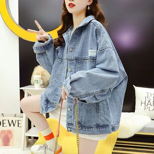 牛仔外套女学生韩版宽松早春外套春款棒球服外穿牛仔衣2023新款潮