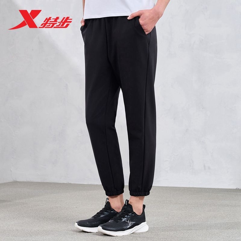 特步三防|运动裤女秋季新款弹力训练九分裤女裤976128690052