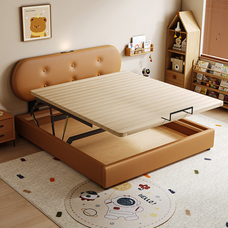 可升降薄床头儿童床带围栏静音落地齐边气压储物大床可定制尺寸,住宅家具,儿童床/儿童抽拉床,淘宝优惠券,粉丝福利购,淘宝优惠卷