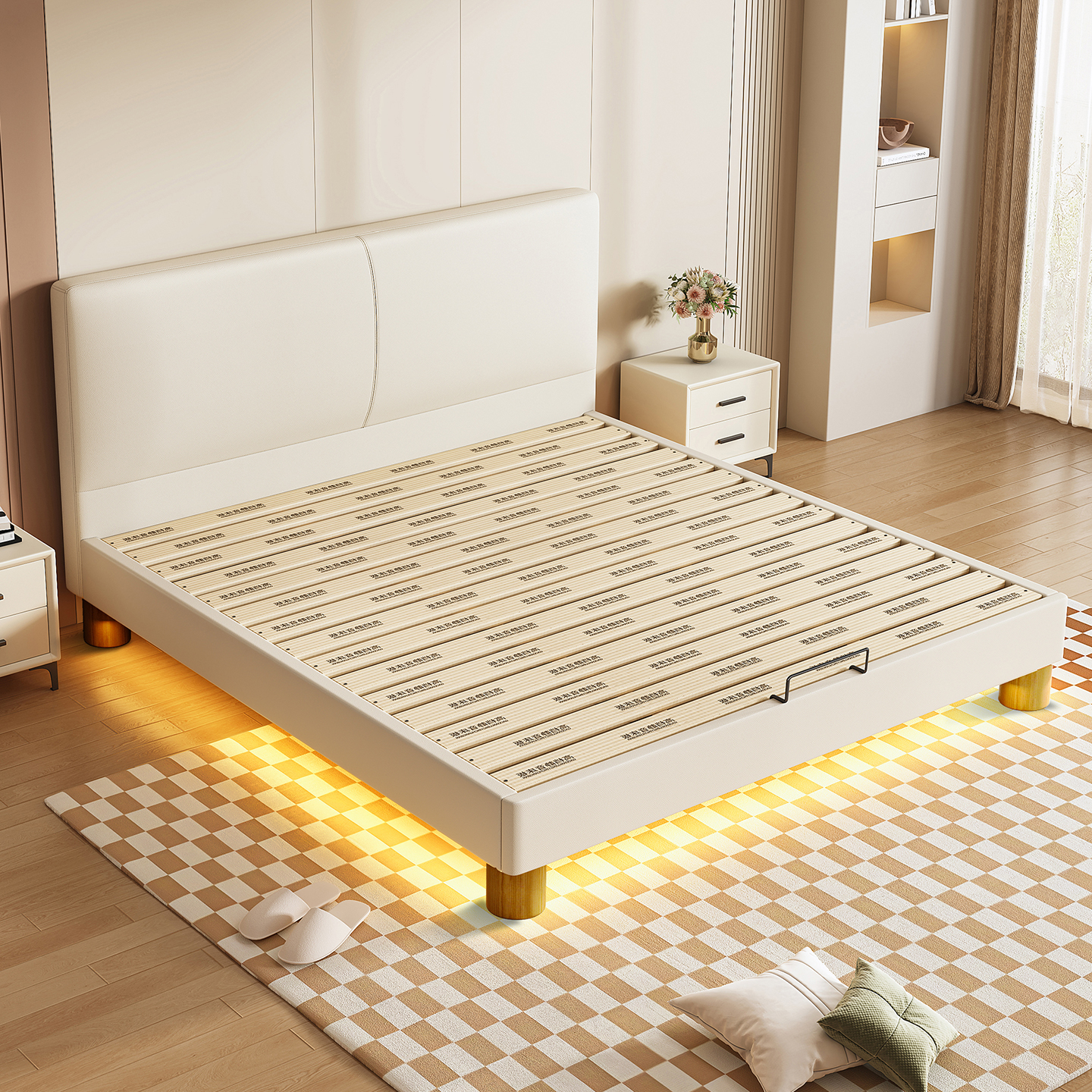 【纯实木打造】薄床头实木静音床