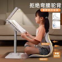 落地阅读架子儿童椅坐姿矫正器可升降读书架带护眼灯床上看书神器靠背座椅学生学习写字绘本支架多功能小书桌