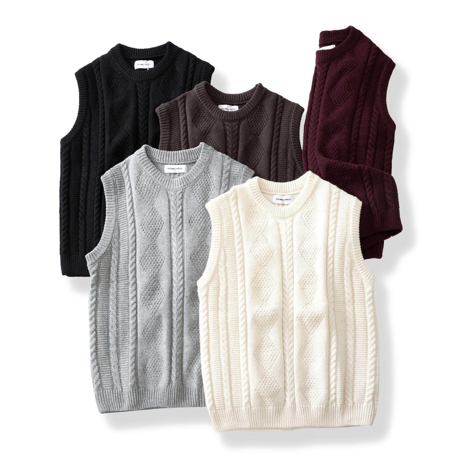 日系春秋休闲马甲毛织背心男宽松百搭针织衫无袖毛衣男女针织外套,男装,针织衫/毛衣,淘宝优惠券,粉丝福利购,淘宝优惠卷