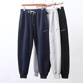 卫裤 柜598 时尚 运动松紧腰束脚休闲裤 高密双层棉混3D立裁秋季 男士