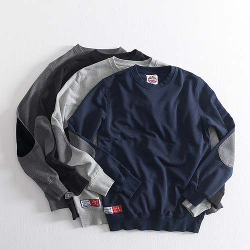 男士套头毛圈日系纯色运动卫衣