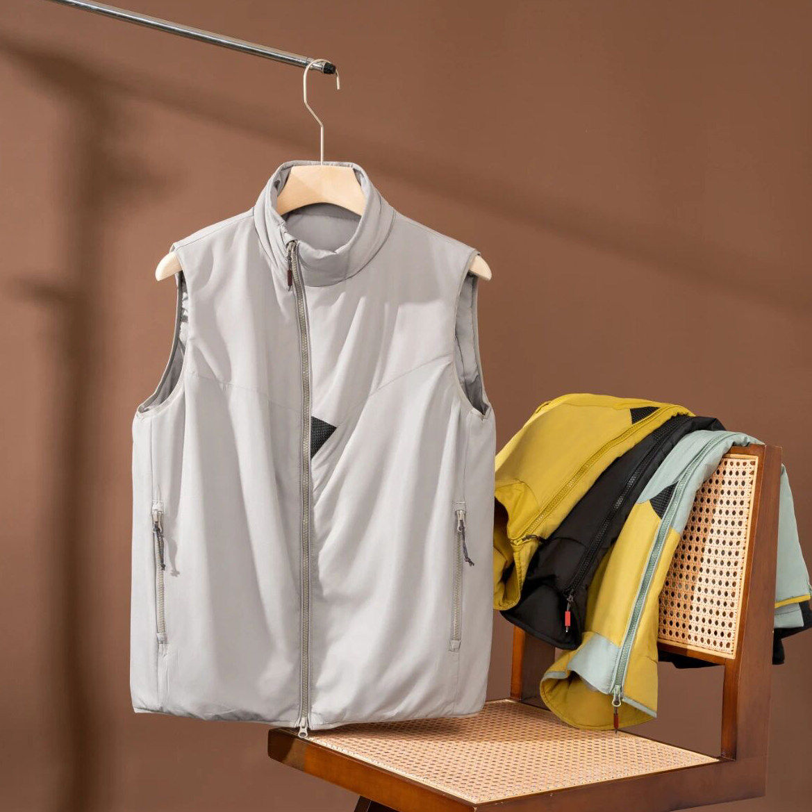 轻薄款轻量化户外男士秋冬保暖透气立领夹棉百搭休闲丝棉马甲背心,男装,常规马甲,淘宝优惠券,粉丝福利购,淘宝优惠卷