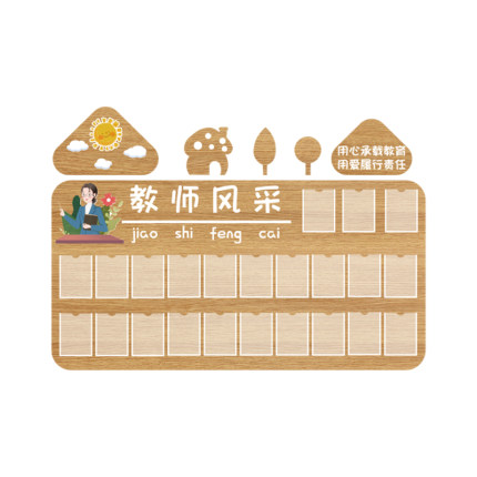 教师办公室文化墙贴照片风采展示简介幼儿园环创楼梯过Z道墙面装