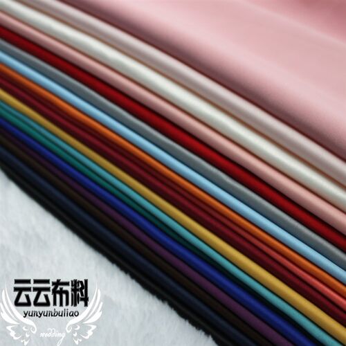 亚光色丁 无光里衬布料 纯色绸缎布料 礼服婚纱布料X缎面裙装布料