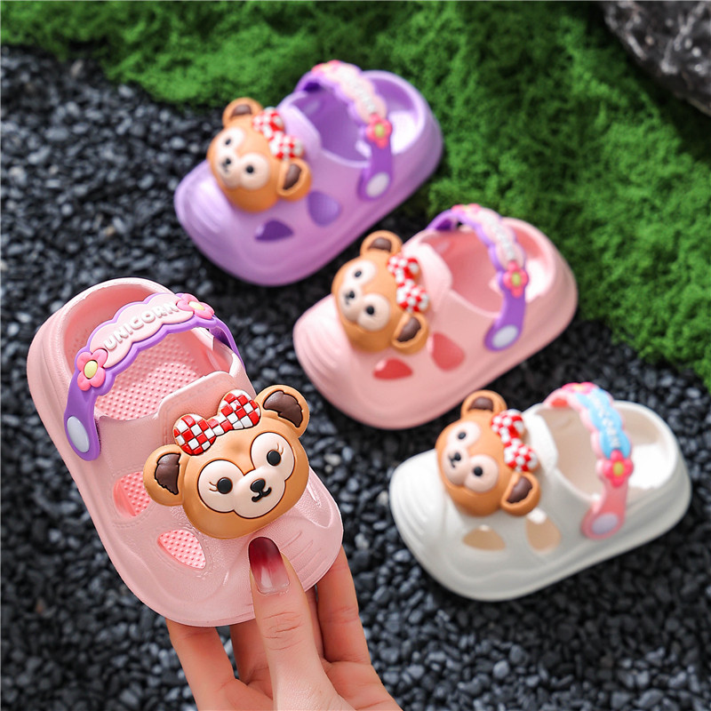 包头儿童洞洞鞋夏季男女孩室内软底防滑宝宝凉拖鞋2026新款沙滩鞋
