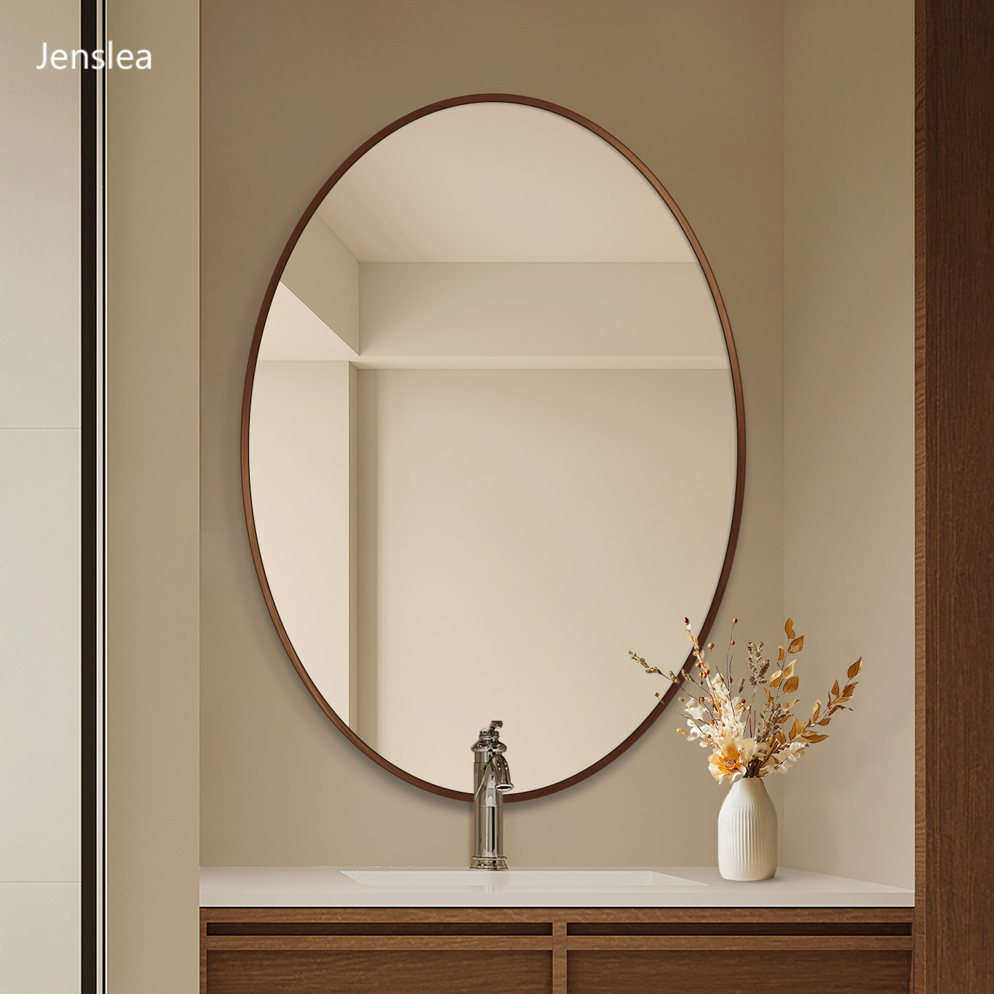 中古椭圆卫生间化妆镜壁挂洗手池台面复古高清玻璃镜定制浴室镜子,家装主材,浴室镜,淘宝优惠券,粉丝福利购,淘宝优惠卷