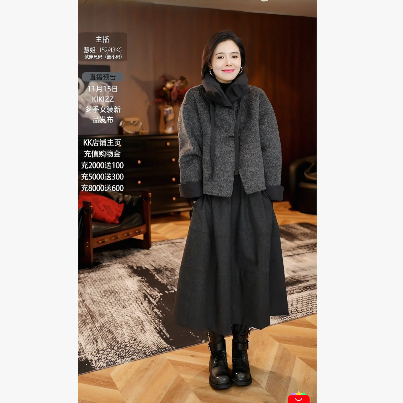 【慧姐专享】双面羊毛大衣毛呢羽绒领通勤高级