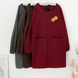 围裙家用厨房女士防污防油长袖 工作罩衣男大人围腰 时尚 可爱韩版