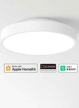 yeelight吸顶灯卧室灯圆形苹果homekit小爱语音siri已接入米家app