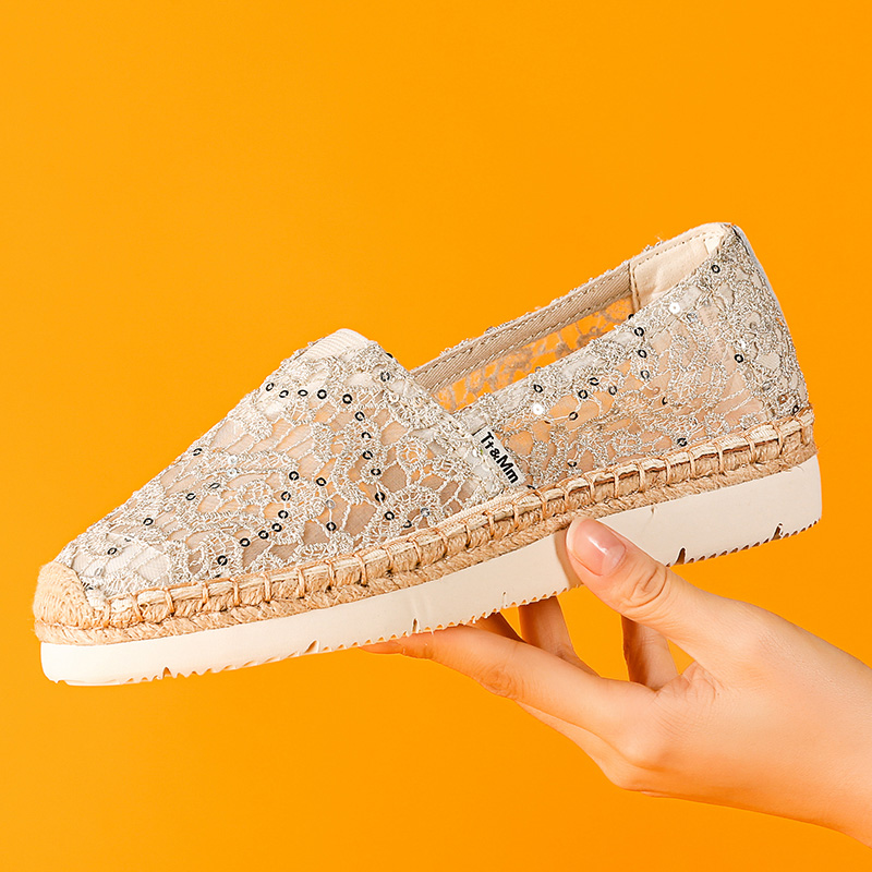 汤姆斯渔夫鞋一脚蹬镂空懒人鞋女