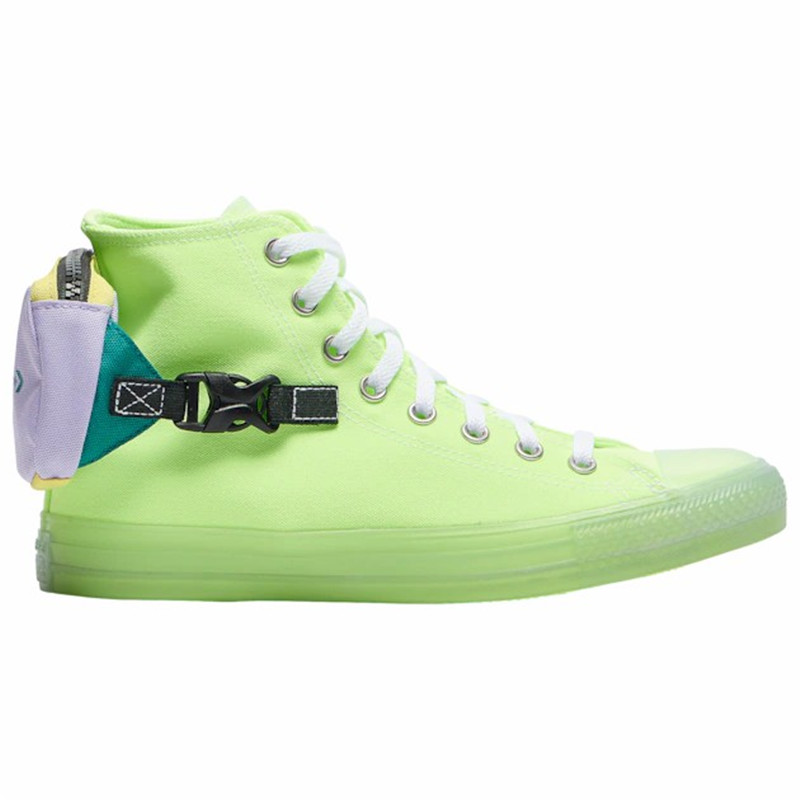 converse 匡威ctas buckle up果冻荧光橙果绿口袋板鞋男169031c