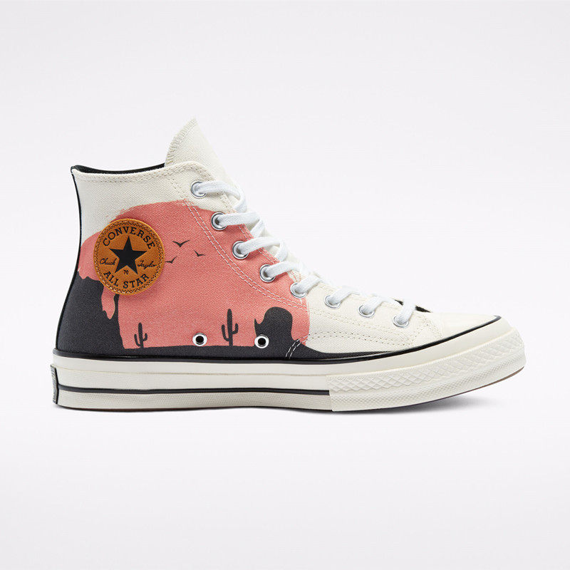正品匡威converse chuck 70落日骑马仙人掌彩绘涂鸦休闲男女板鞋