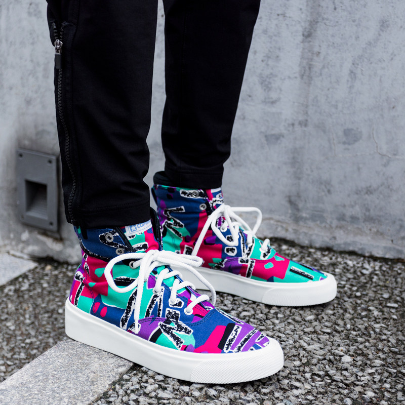 converse匡威 x fog essentials联名防滑高帮款彩色涂鸦男女板鞋