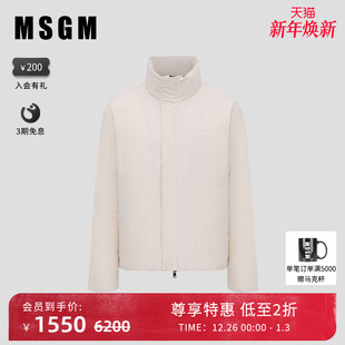 青少年外套男大学生冷淡风 黑色羽绒服轻薄款 MSGM男士 立领保暖短款