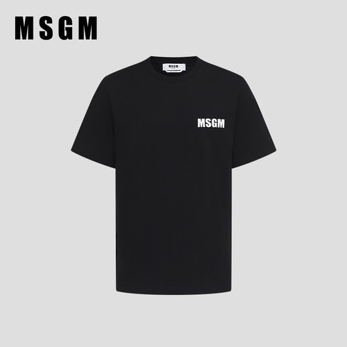 MSGM短袖休闲LOGO印花纯棉T恤