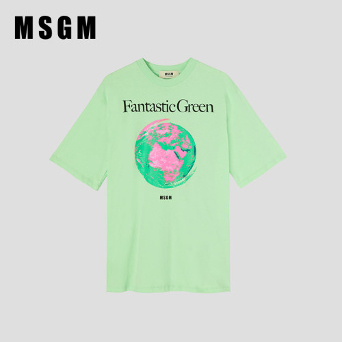 MSGM男女同款印花短袖圆领T恤