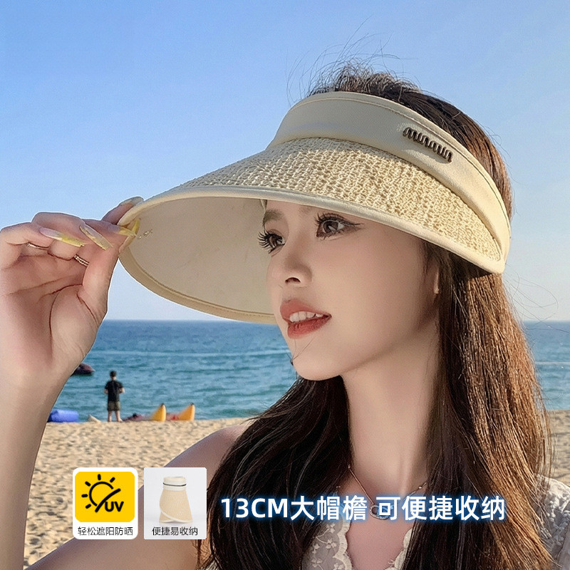 BC夏季户外遮阳帽子大檐防晒帽防紫外线韩版时尚百搭空顶帽太阳帽