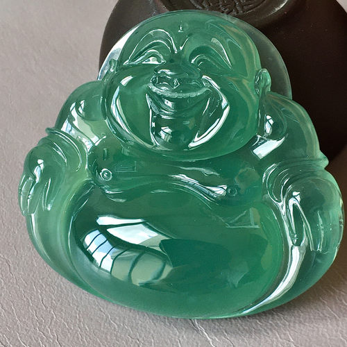 翠秦之皇高冰蓝水佛公裸石 玉石老坑种天然翡翠A货 高档礼物收藏
