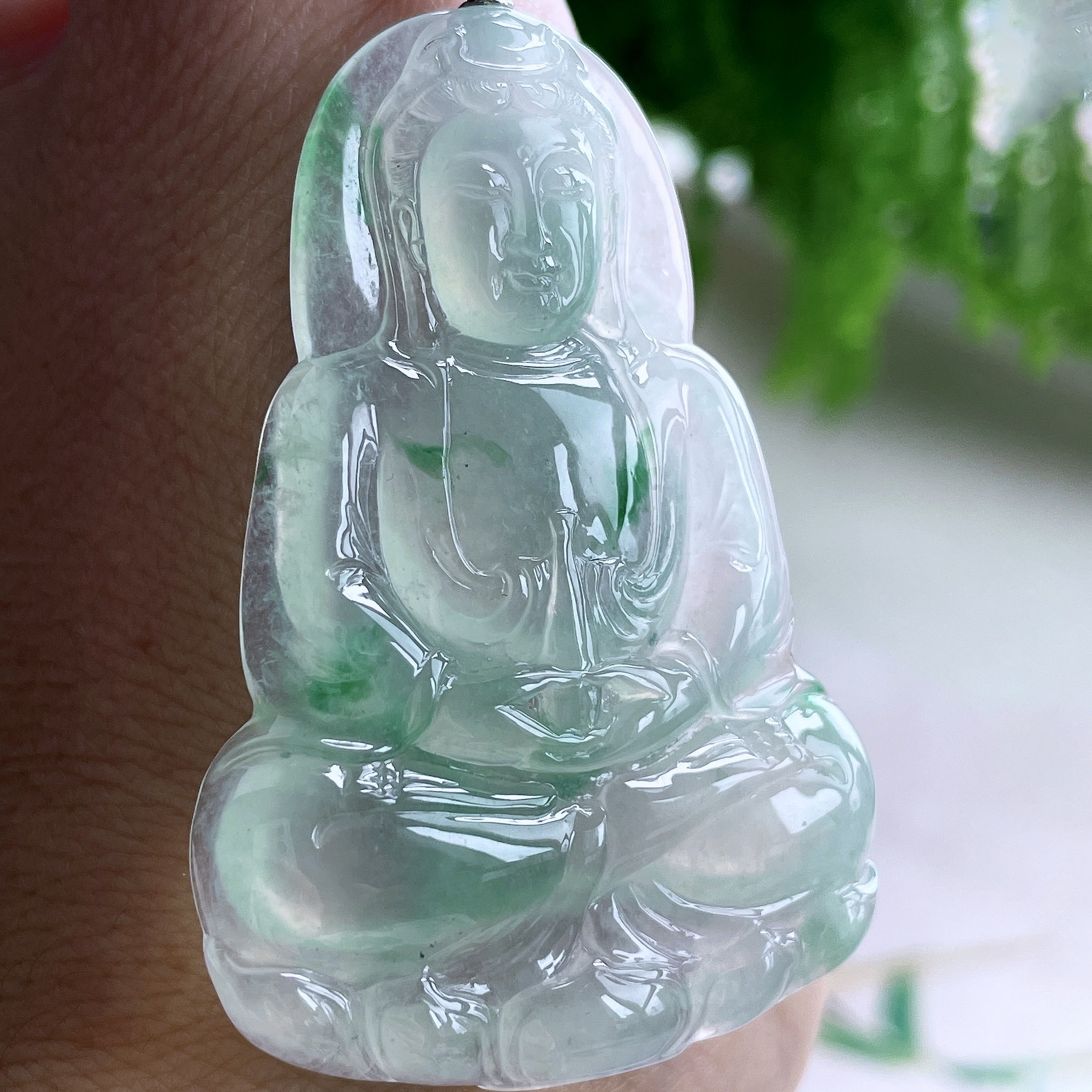 翠秦之皇高冰飘阳绿观音吊坠 玉石老坑种天然翡翠A货高档礼物收藏