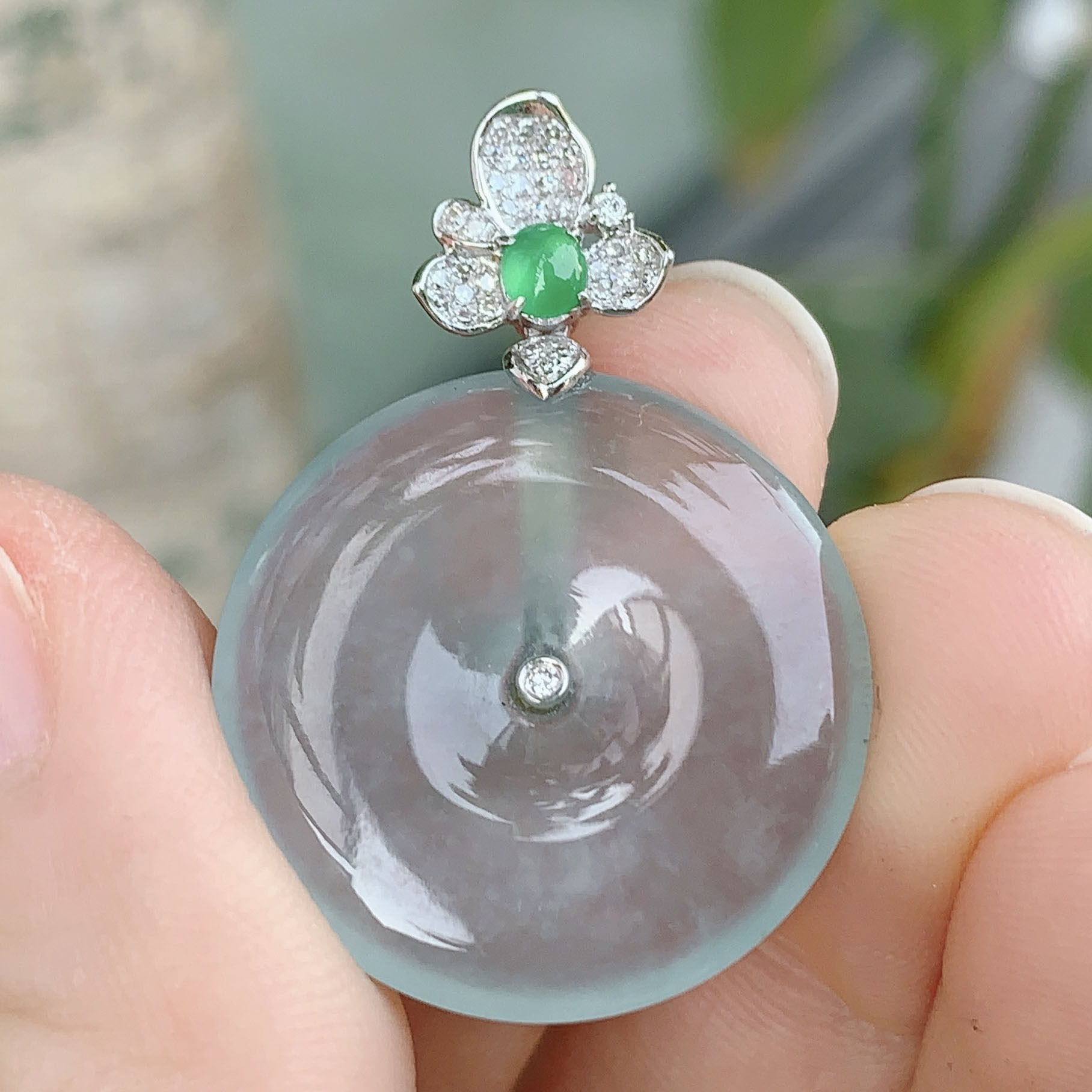 翠秦之皇高冰平安扣吊坠 18k金钻石镶嵌天然A货翡翠饱满莹润冰透,珠宝/钻石/翡翠,颈饰,淘宝优惠券,粉丝福利购,淘宝优惠卷