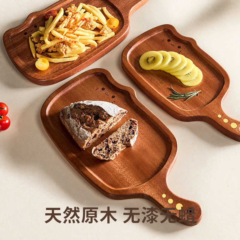 轻奢乌檀木菜板家用水果小吃板砧板实木切菜板厨房专用牛排小案板图片
