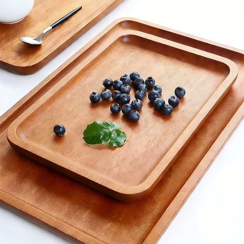 家用长方形小茶盘简约乌檀木实木茶盘整木挖空圆盘水果盘甜品盘,餐饮具,茶盘,淘宝优惠券,粉丝福利购,淘宝优惠卷