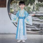 中国风古风帅气演出服少爷唐装 男童汉服2025新款 儿童古装 薄款 夏季