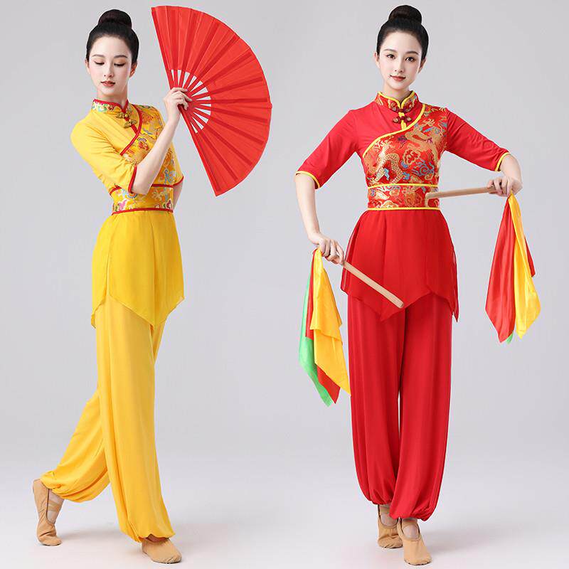 打鼓服演出服女2025新款中国风舞蹈服装锣鼓队现代舞龙舞狮秧歌服
