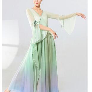 采购产品古典舞女装雅致仙韵纱布练习服伞舞中国舞民族舞蹈表演服