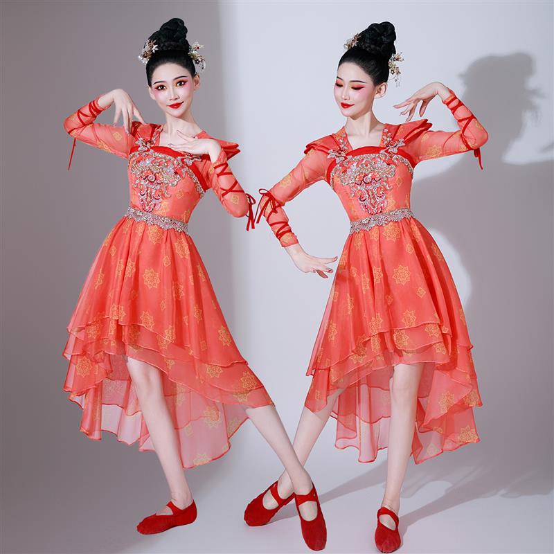 韩式中国风打鼓开场演出服女水鼓现代腰鼓舞蹈服装民族成人服舞快