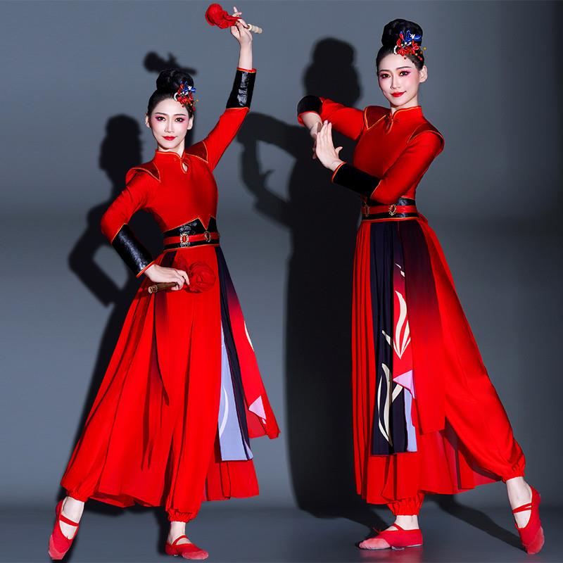 韩式新款战鼓打鼓演出锣鼓队女腰鼓鼓舞威风风服装中国风舞蹈服侠