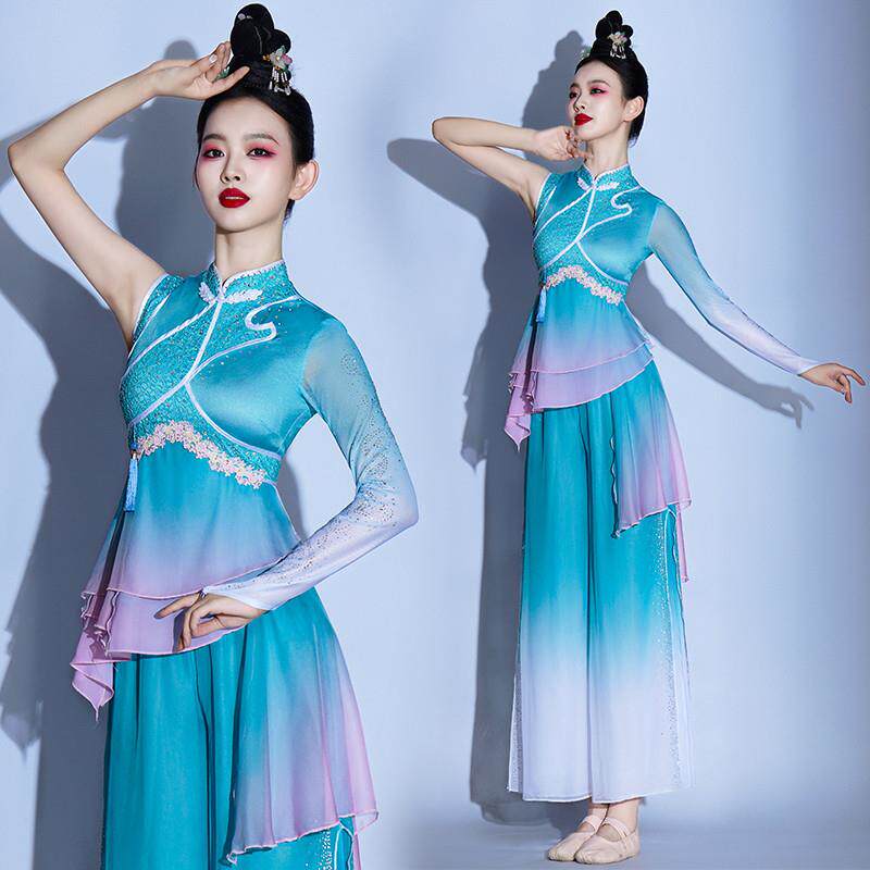 胶州秧歌服演出服女2025新款扇子舞套装钱鼓舞澜水见月圆舞蹈服装