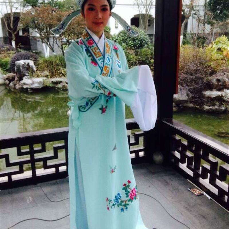 韩式包邮古装越剧戏装戏剧黄梅戏服装戏曲舞台梁祝戏服小生京剧公