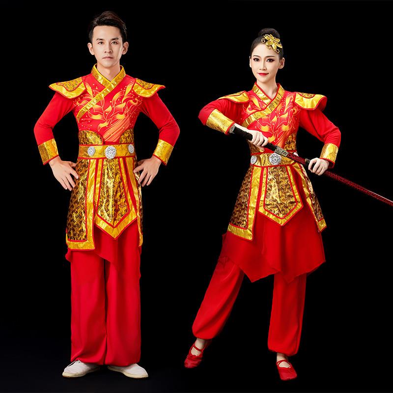 韩式服装演出服开场中国现代舞民族风舞龙秧歌民族腰鼓风打鼓铠甲