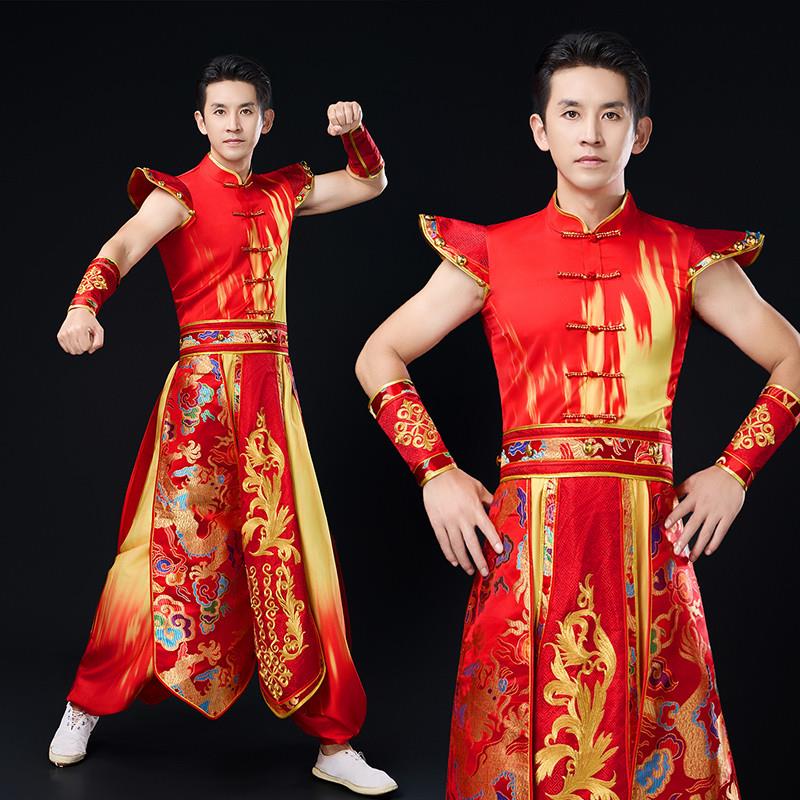 韩式打鼓演出服水鼓中国风秧歌舞蹈民族服现代锣鼓腰鼓扇子舞表演