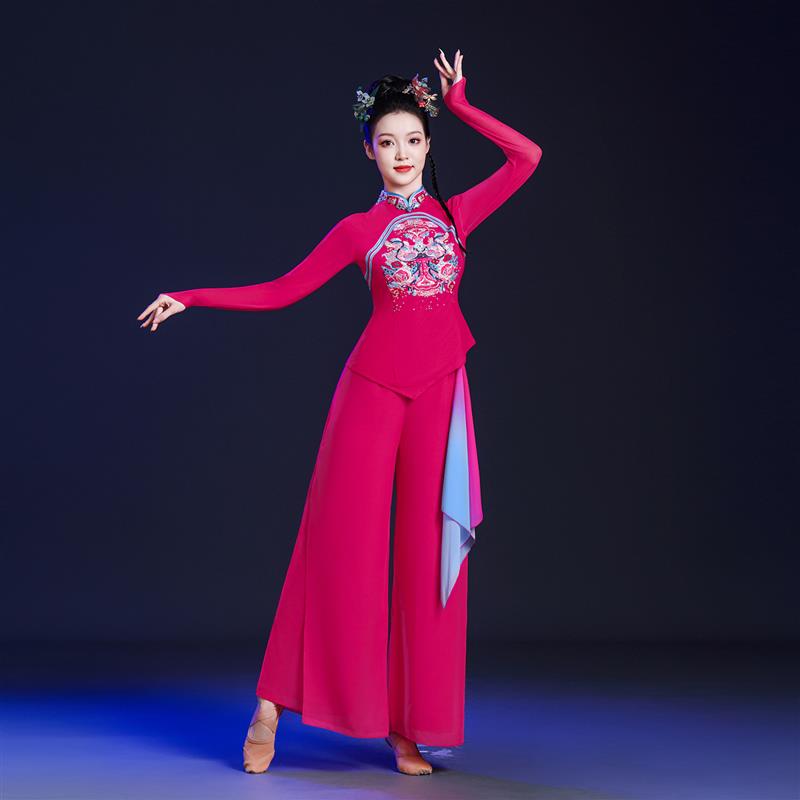 韩式陕北服秧歌古典舞中国演出服扇子舞喜庆现代灯笼舞腰鼓舞风舞