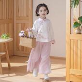套装 短袖 新款 春季 女童新中式 中国民国风儿童表演出服唐装 汉服夏季