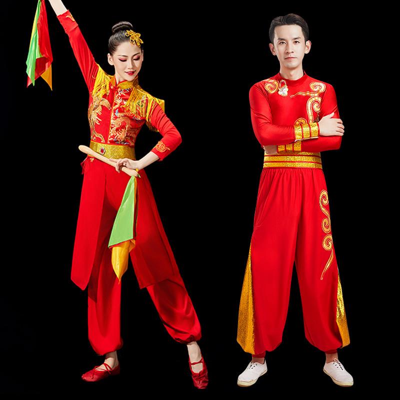 韩式男女款打鼓指挥演出服新款表演锣鼓服开场舞蹈服中国腰鼓舞风