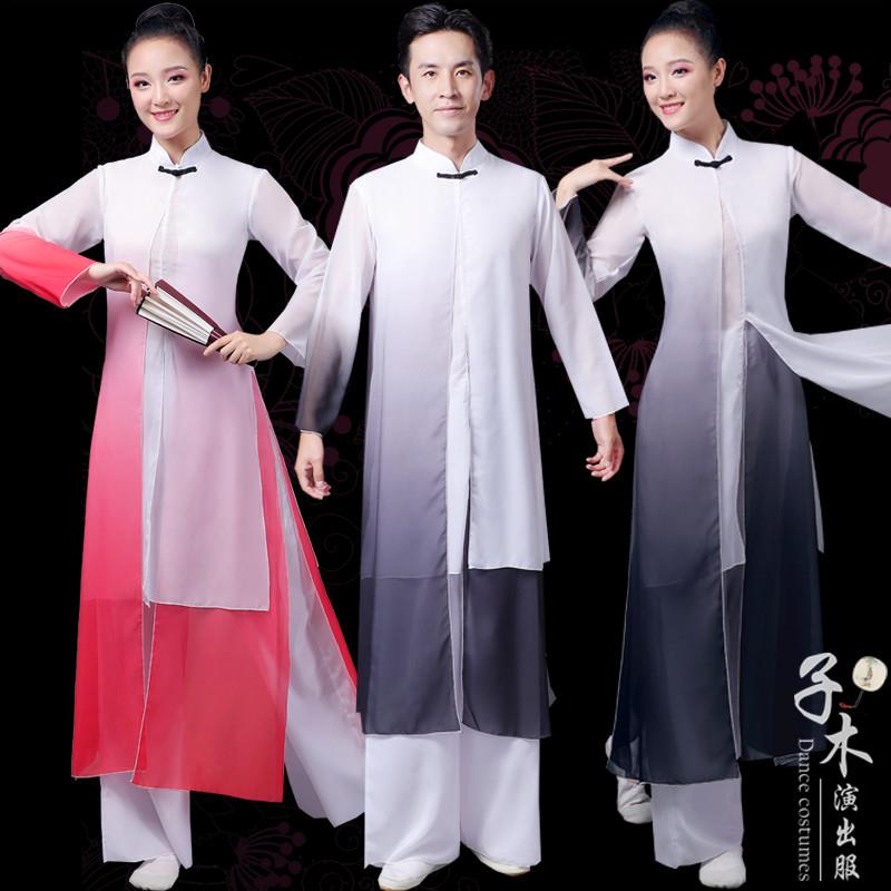 韩式古典舞女中国飘逸演出服风男太极服服书生现代舞再别康桥舞蹈