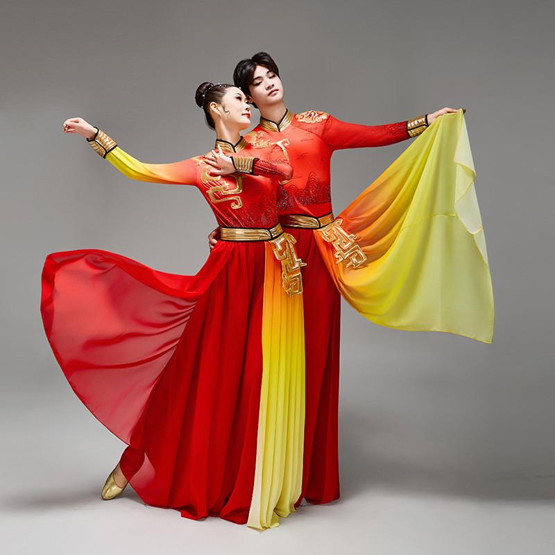韩式新款锣鼓队演出服女中国风舞狮打鼓腰鼓水鼓服舞蹈开场舞龙秧