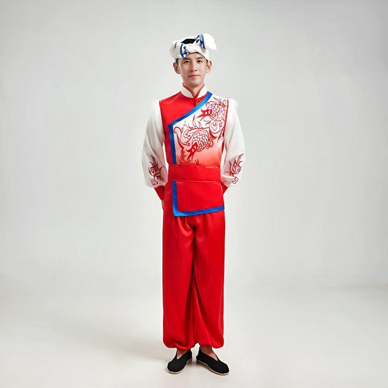 韩式二人转风陕北陕西新款打服民歌安塞腰鼓民族服演出服表演鼓舞