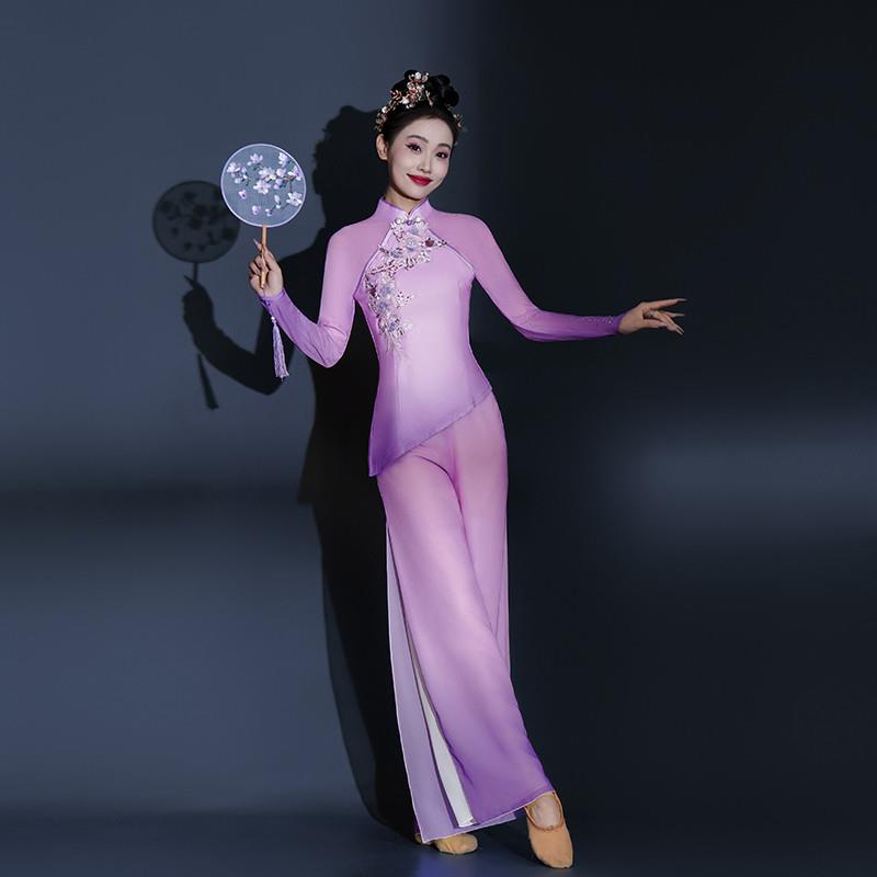 韩式中国秧歌服女套装扇子舞蹈服装腰鼓队胶州风广场舞新款打鼓演