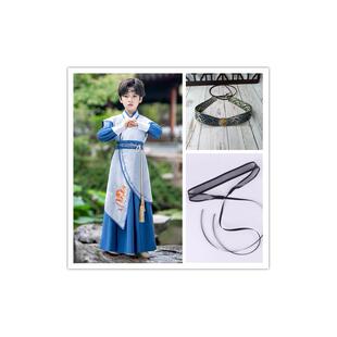 儿童发带抹额汉服头带古装头饰眉心眉头男额头公子蓝色古风古代