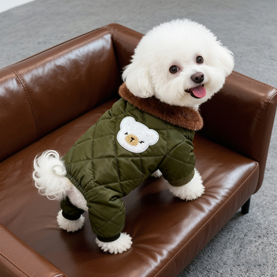 狗狗衣服冬装厚款可爱比熊泰迪雪纳瑞冬季棉服保暖猫咪加绒四脚衣